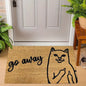 Go Away Doormat Weird Cat Rug Non-Slip All-Weather Carpet  Humorous Welcome Mat for Indoor Outdoor Entryway Home Decor  Carpet