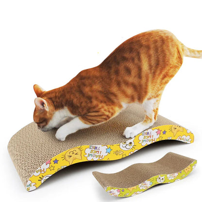Corrugated Cardboard Cat Scratcher – Double-Sided Catnip Scratch Board for Sofa, Bed & Cushion