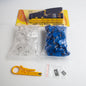 Through-Hole Wire Crimper 8P/6P Dual-Use Punch-Down Pliers for RJ45 & RJ11 Modular Plugs