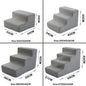 Pet Stairs for Dogs & Cats — 2/3/4-Step Detachable Sponge Ramp, Washable Waterproof Pet Ladder