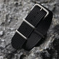 Ribbed Nylon Watch Strap - 18mm / 20mm / 22mm Military Style Fabric Watch Band with Pin Buckle