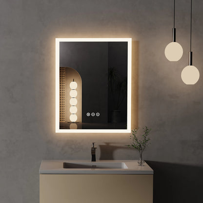 LED Bathroom Vanity Mirror with Defogger, 400 x 500 mm