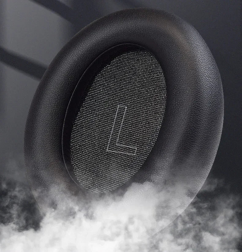 1 Pair Soft Foam Leather Ear Pads Replacement Cushions for Over-Ear Wireless Headphones