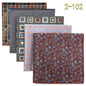 5-Pack Men's Microfiber Pocket Squares 12.6 in (32 cm) - Jacquard Woven Wedding & Formal Handkerchiefs, Assorted Patterns