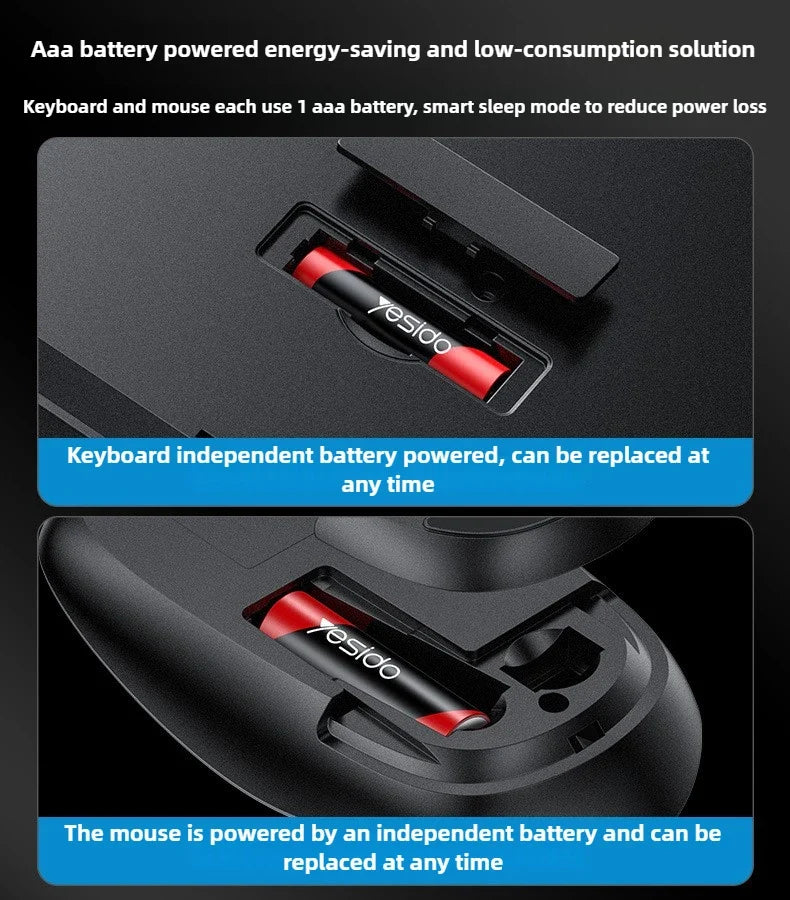 Wireless keyboard and mouse set, mechanical touch keyboard and mouse universal set, desktop computer laptop e-sports specific