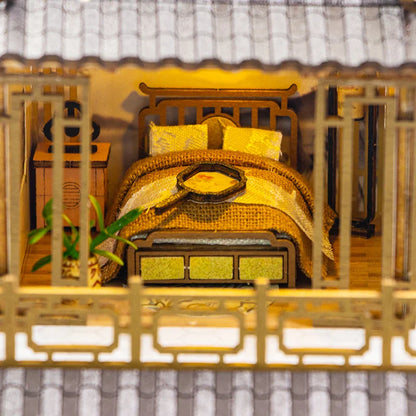 New Arrival Vintage Courtyard Miniature Building Model - Large Wooden Villa DIY Craft, Creative Gift for Christmas Halloween