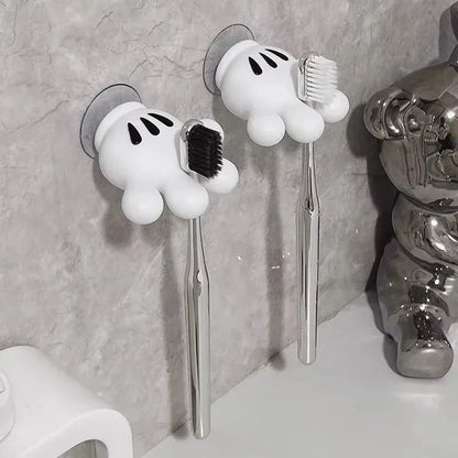 Cute Palm Cartoon Toothbrush Holder Suction Cup Multi-Function Hook Bathroom Towel Hanger and Cable Winder