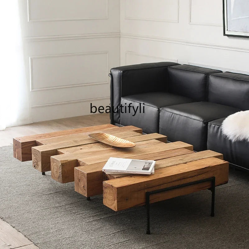 Nordic Coffee Table Solid Wood Creative Simple Living Room Table