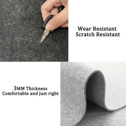 Large Wool Felt Gaming Mouse Pad – Non-Slip Desk Mat for Keyboard & Laptop