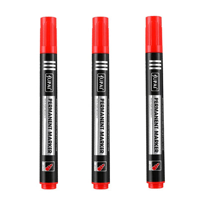 Permanent Fine Tip Marker Pens 1.5mm Waterproof Ink - 3/6 Pack Black Blue Red