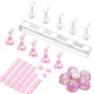 Magnetic Nail Holder Set - 5/30pcs False Nail Tip Practice Stand with Crystal Base