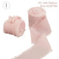 5M Handmade Frayed Edged Satin Chiffon Silk Ribbon For Wedding Invitation Wrapping Bouquets Birthday Party Decorations Gifts