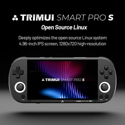 TRIMUI Smart Pro S Handheld Game Console - 4.96" 720p IPS, TMR Hall Joysticks, Active Cooling, 5000mAh, 6 Colors