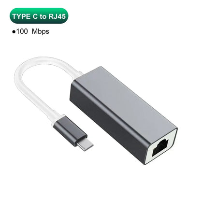 USB-C Gigabit Ethernet Adapter (USB 3.0) RJ45 Network Adapter - Plug & Play for MacBook, Windows, Linux, iPad, Android