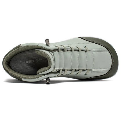 Mid-Top Barefoot Ankle Boots Wide-Toe Zero-Drop Non-Slip Artificial Leather Shoes