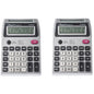 Double-Sided 12-Digit LCD Calculator with Anti-Slip Base & Money Detector Light for Office Accounting