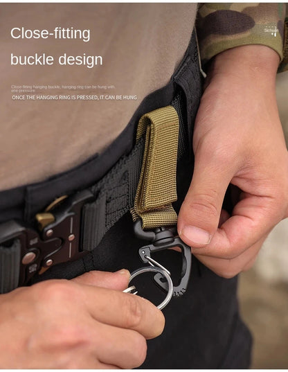 MOLLE Webbing Clip and Hanging Hook, Nylon Strap, 10 cm