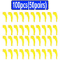 100-Pack Silicone Anti-Slip Eyeglass Ear Hooks Temple Tips – 33 x 10 mm (1.3 x 0.39 in)