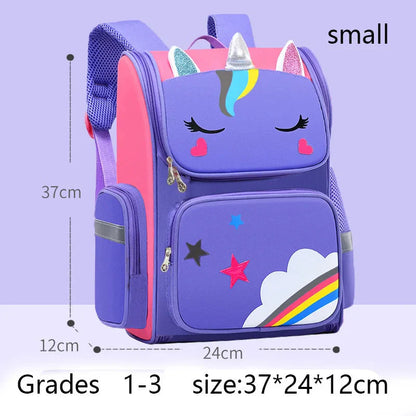 Kid Unicorn Backpack for Girls – Rainbow Eyes Waterproof School Bag