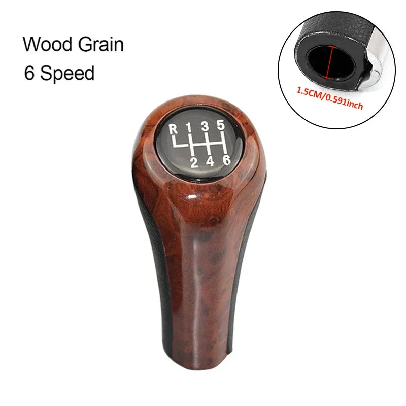 For BMW 1 3 5 6 Series E46 E53 E60 E61 E63 E65 E81 E82 E83 E87 E90 E91 E92 X1 X3 X5 Matt Chromed Gear Shift Knob 5 / 6 Speed