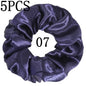 10/5 Pcs Satin Hair Scrunchies Set for Women & Girls – Soft Silk Elastic Hair Bands | Elegant Solid Color Ponytail Holders & Headwear Accessories