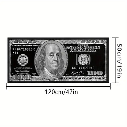 VIKAMA Creative Dollar Striped Rug, Durable and Easy-to-Clean Home Decor, Room and Living Room Decorative Floor Mat
