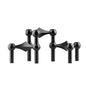 Molecular Structure Stainless Steel Candle Holder - Nordic Silver Candelabra Centerpiece