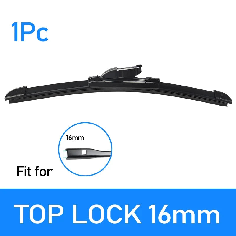 1Pc Universal Front Car Wiper Blades Durable Rubber Soft Frameless Bracketless Brushes Windshield Windscreen Window Accessories