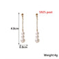 White Flower & Butterfly Dangle Earrings – Acrylic Pearl Heart Jewelry