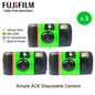 Single-Use Disposable Film Camera with Built-In Flash — 27 Exposures, ISO 400, 32mm Lens