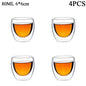 Double Wall Borosilicate Glass Tea Cups 80ml & 150ml, 2–18 Pc Clear Kung Fu Coffee & Milk Mugs