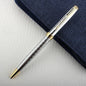Luxury Metal Rollerball Pen 0.7mm Blue Ink - Gold Steel Signature Pen for Office & School