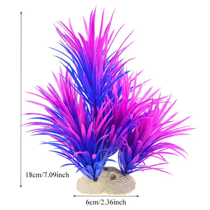 Artificial Aquarium Plants — Plastic Underwater Decorations for Fish Tanks, Realistic Aquarium Decor