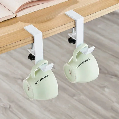Adjustable Desk Edge Hook - Punch-Free Headset & Backpack Hanger for Gaming Desk and Home Office