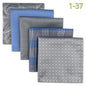 5-Pack Men's Microfiber Pocket Squares 12.6 in (32 cm) - Jacquard Woven Wedding & Formal Handkerchiefs, Assorted Patterns