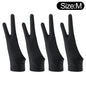 Two-Finger Artist Drawing Glove for Tablet & iPad – Touchscreen Anti-Fouling Ambidextrous Glove, Black