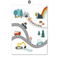 Modern Nordic Style Canvas Print Painting Poster Cartoon Car Letter Number Children Wall Picture Art Studio Kids Room Home Decor