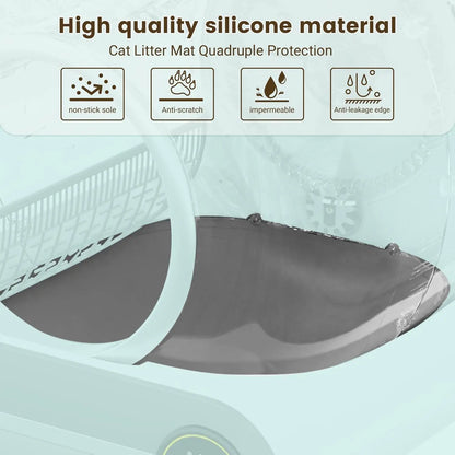 Silicone Mat for Automatic Self-Cleaning Cat Litter Box - Non-Slip Litter Tray Pad