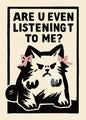 Funny Cat Meme Posters Cartoon Japanese Cat Art Internet Meme Culture Canvas Print Modern Living Room Bedroom Home Decor Gift