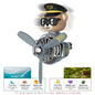 Rotating Airplane Pilot Bear Car Air Freshener - Vent Clip Fragrance Diffuser