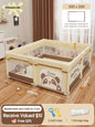 Crocodile Baby Playpen with Storage Bag & Hand Rings – Portable Play Fence for Ball Pit & Toddler Playground