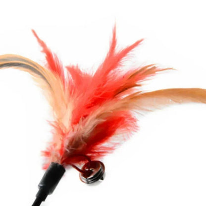 2-Pack Feather Wand for Cats with Bell — Interactive Cat Teaser Toy