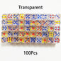 100-Pack 6-Sided Dice 14mm D6 Acrylic Rounded-Edge Transparent Dice for Board Games & DnD