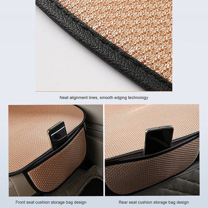 Breathable Summer Car Seat Covers - Cool Fabric 3-Piece Front & Rear Cushion Set