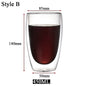 Clear Double Wall Insulated Glass Cups — 5 Sizes | Coffee, Espresso, Tea, Beer & Whiskey Mugs