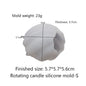 3D Geometric Wave Silicone Candle Mold - Rotating Pillar DIY Soap & Resin Craft, 8.7 x 8.5 x 8.5 cm (3.4 x 3.3 x 3.3 in)