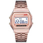 LED Digital Metal Alloy Band Watch for Men & Women — 33mm (1.3in) Dial, Quartz Multi-Function Business Casual Watch
