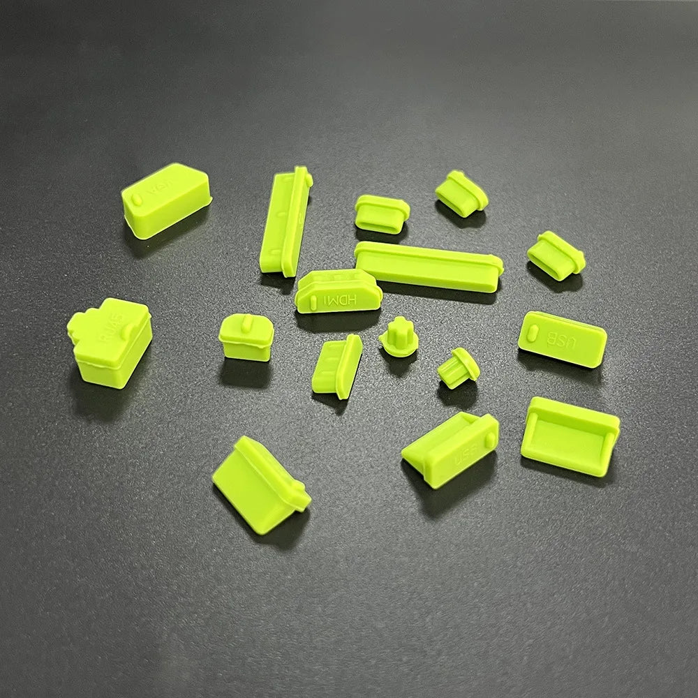 16-Piece Universal Silicone Dustproof Plugs for Laptop & Notebook Ports, USB Port Protectors