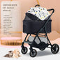 Foldable Detachable Pet Stroller for Dogs and Cats, Lightweight Small Pet Carrier Buggy