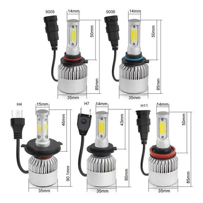 12V LED Headlight Bulb 6000K Bright White Automotive Replacement
